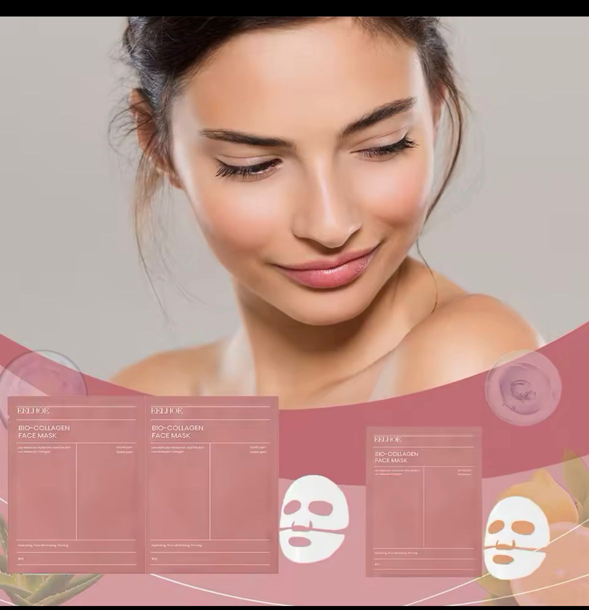 Masque facial hydratant au collagène