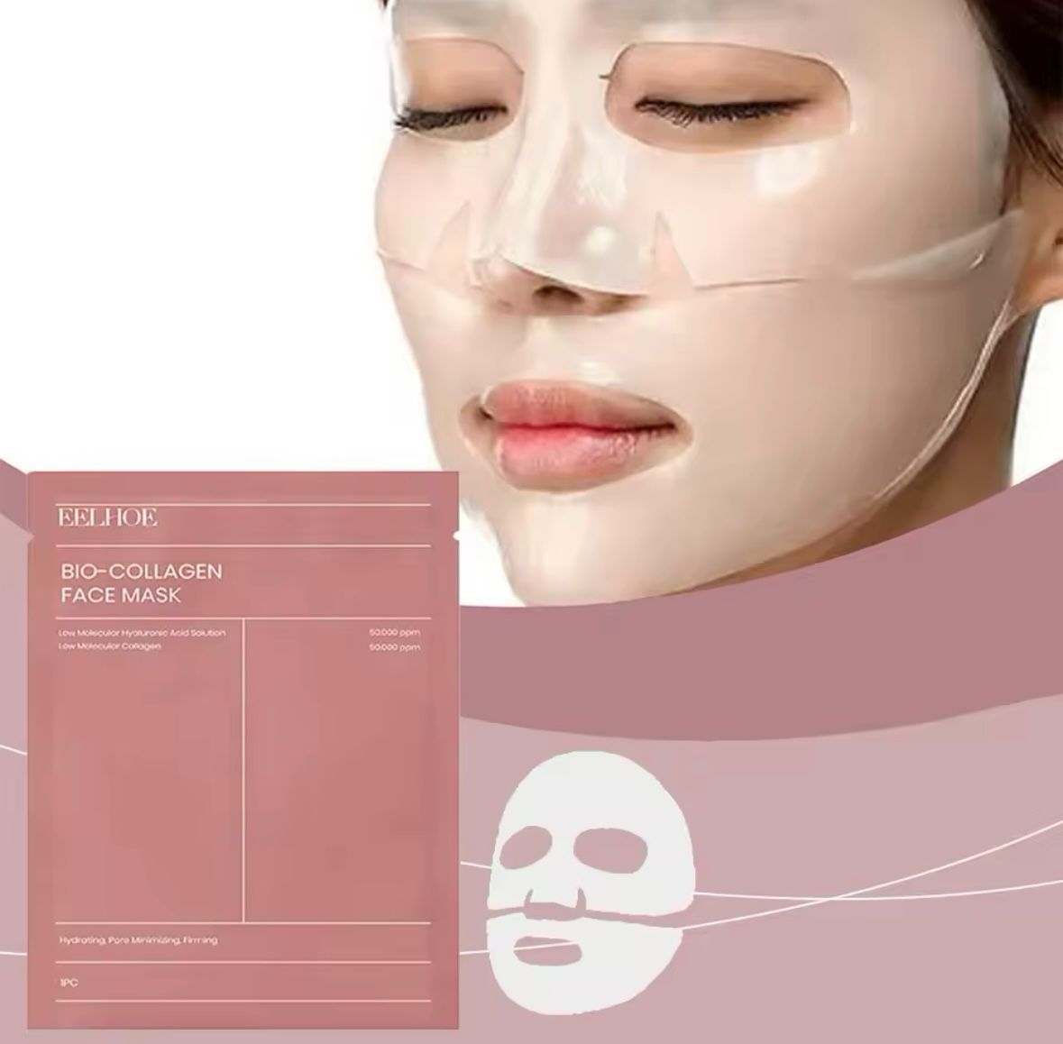 Masque facial hydratant au collagène